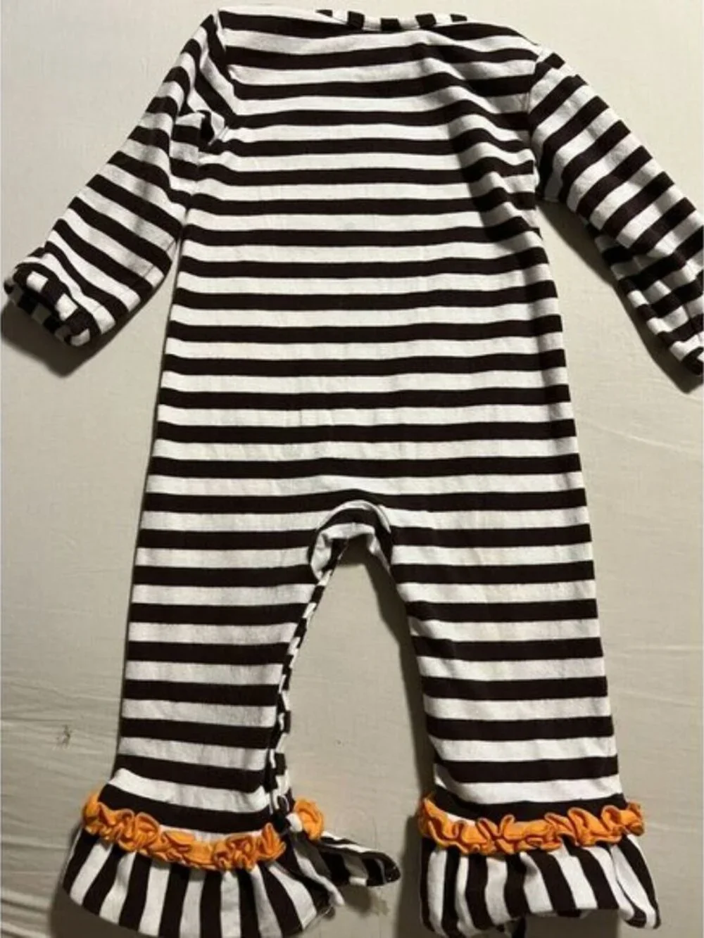 Three Sisters Baby‎ Girl 9M Coverall Thanksgiving Turkey Appliqué Outfit